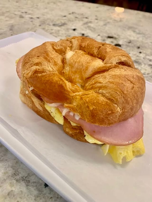 Ham, egg & cheese Croissant.