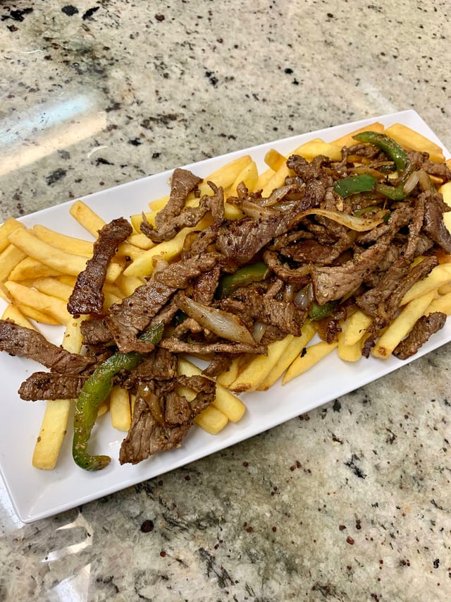 Steak bites & French Fries.